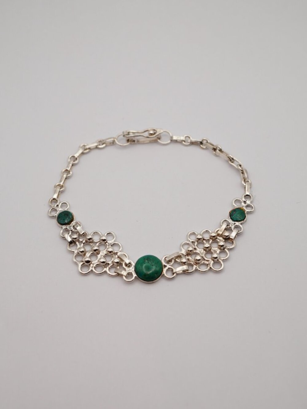 PBRA010 vintage bohemian style links chain bracelet with turquoise stone